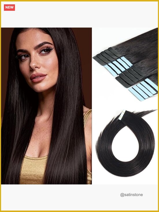 Tape in Hair Extensions Real Human Hair 18Inch 50g 20pcs Remy Human Hair main image 6